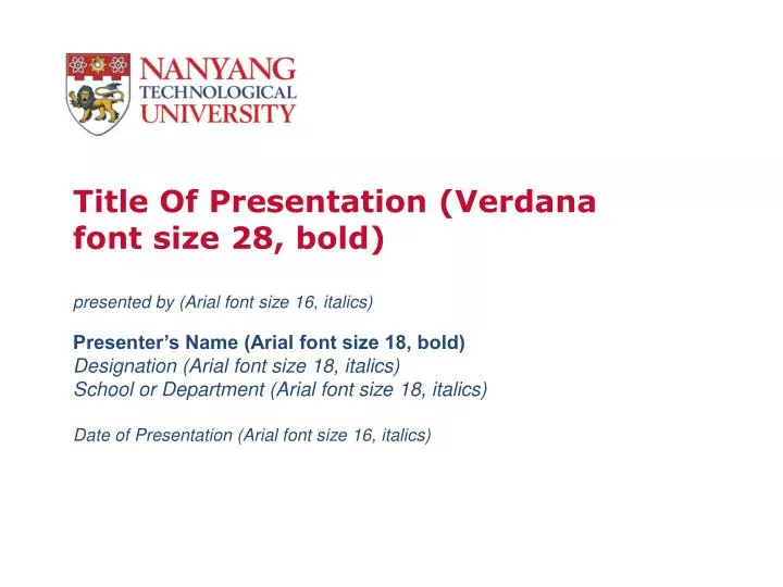 title of presentation verdana font size 28 bold n.