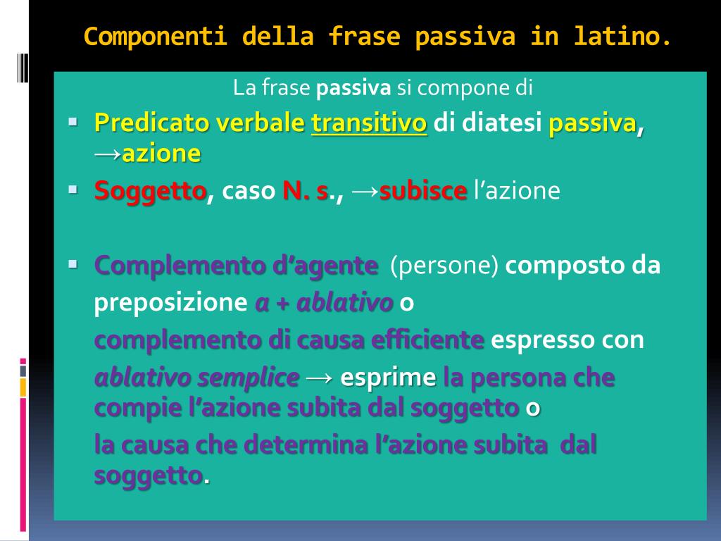 PPT La frase attiva e passiva PowerPoint Presentation, free download