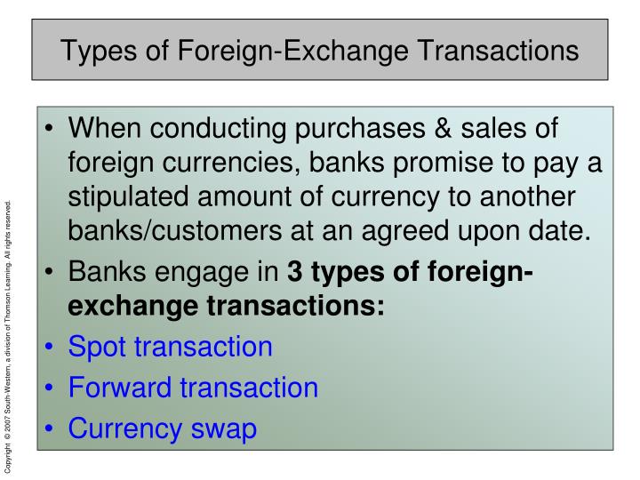 Foreign exchange transaction