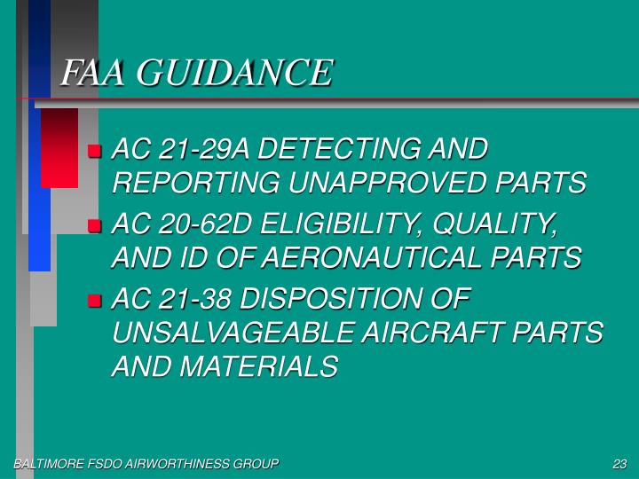 PPT - SUSPECTED UNAPPROVED PARTS PowerPoint Presentation - ID:4123989