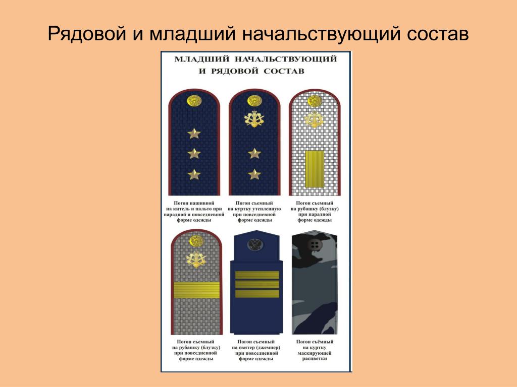 Форма ФСИН погоны прапорщика. Младшие звания в полиции
