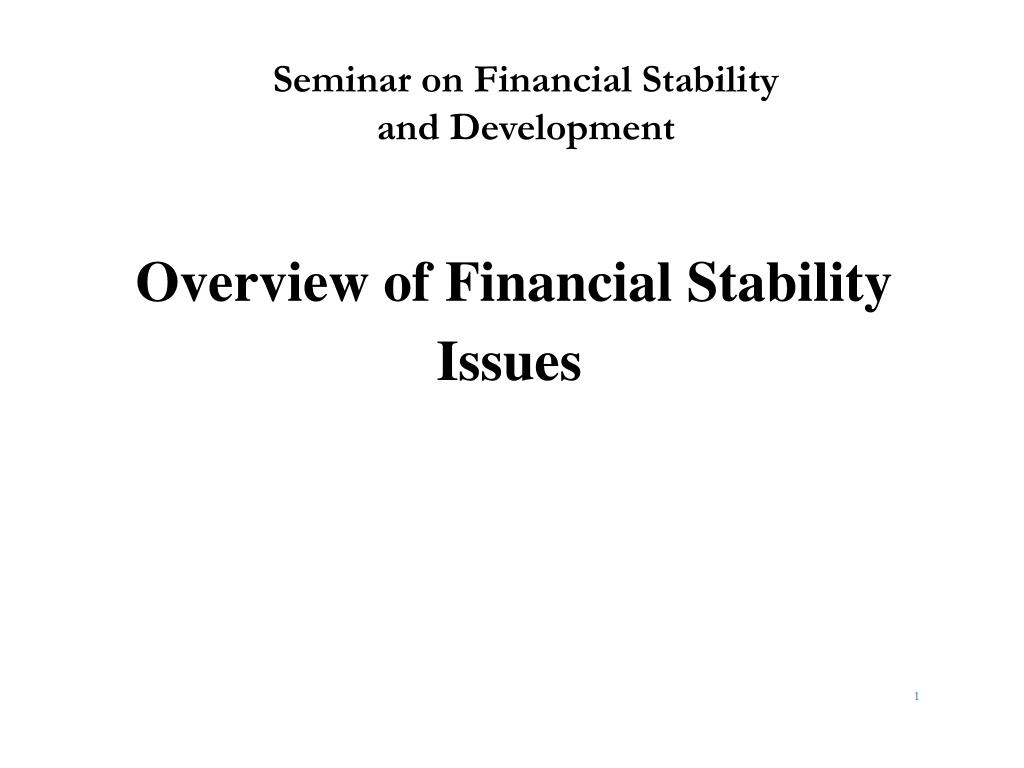 dissertation financial stability