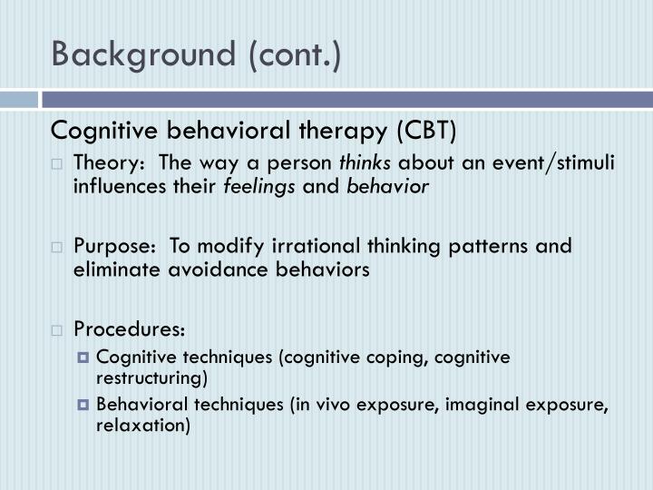 cognitive behavioral therapy process recordings with client Treatment steps in behaviour therapy tweet strategies that will assist in the change process a therapy session the client is hooked up to an. cognitive behavioral therapy process recordings with client Treatment steps in behaviour therapy tweet strategies that will assist in the change process a therapy session the client is hooked up to an.