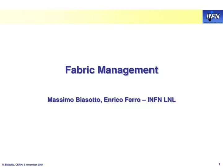 fabric management n.