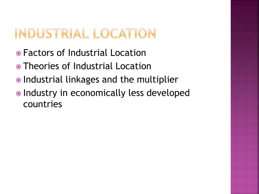 industrial location assignment answer key