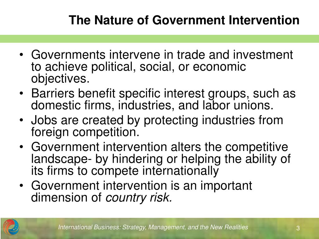 Nature Of Government Intervention
