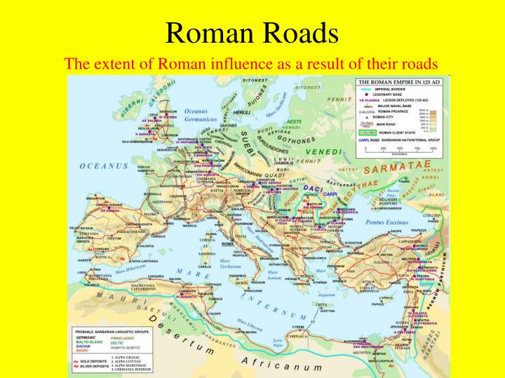 Roman Roads Diagram