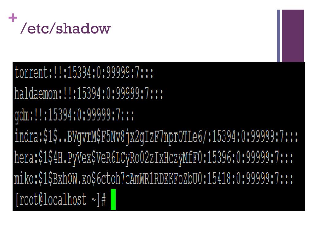Etc/Shadow example. Sudo Nano /etc/Shadow. Etc shadow