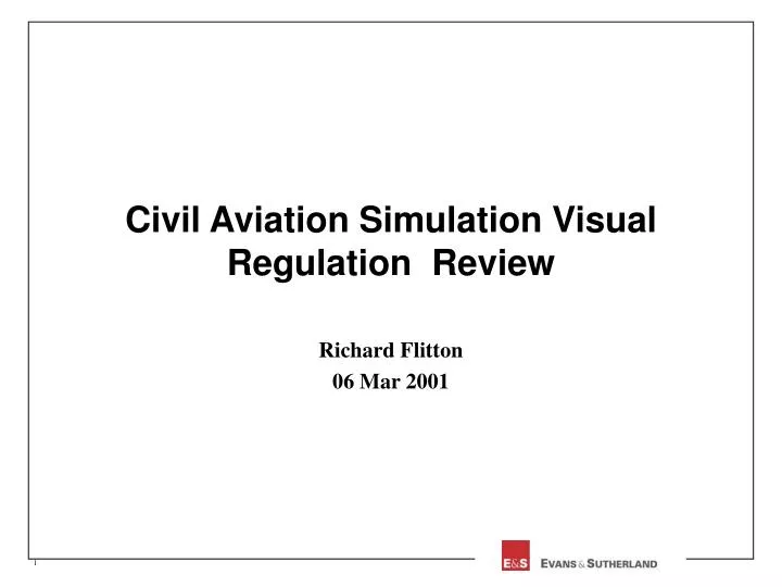 civil aviation simulation visual regulation review n.