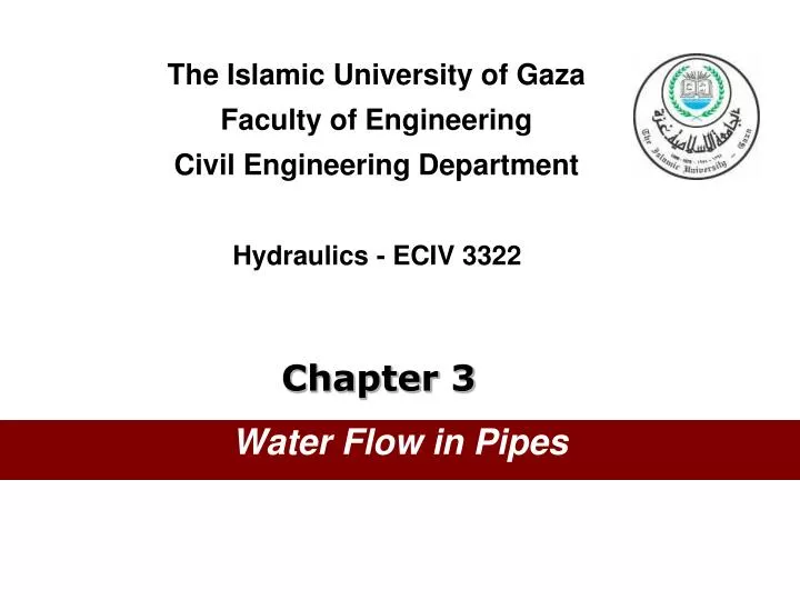 water flow in pipes n.
