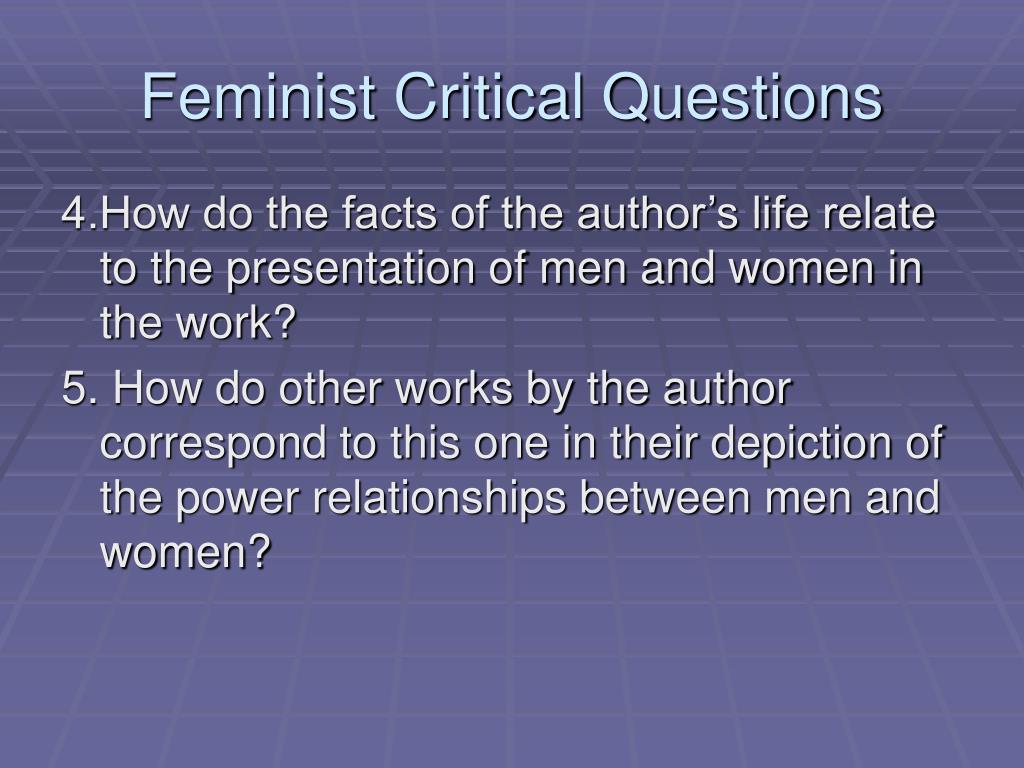 feminist criticism guide questions