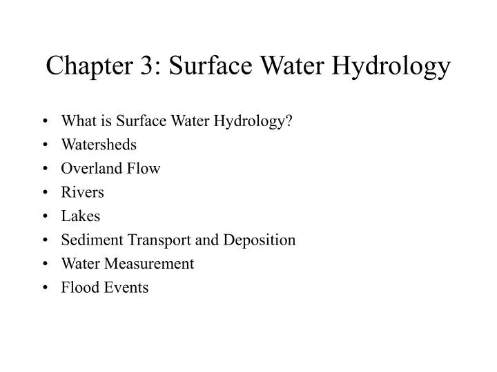 chapter 3 surface water hydrology n.