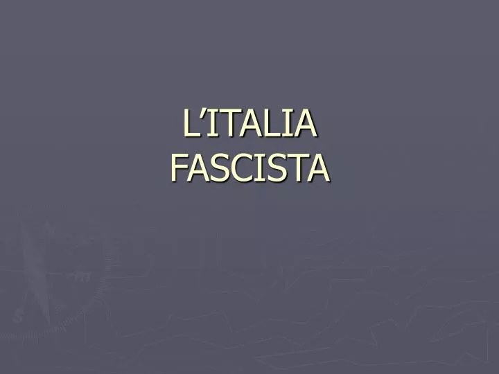 l italia fascista n.
