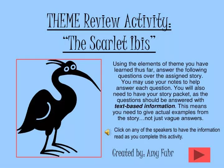 scarlet ibis theme essay