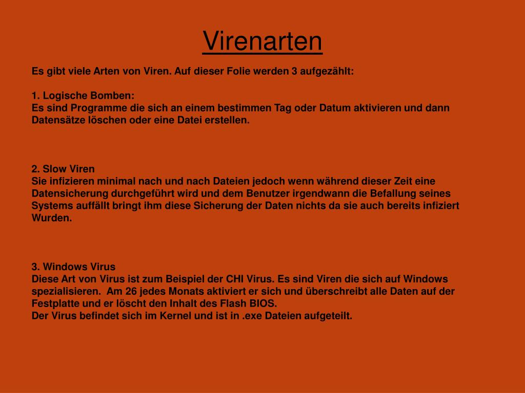 Ppt Viren Wurmer Und Trojaner Powerpoint Presentation Free Download Id