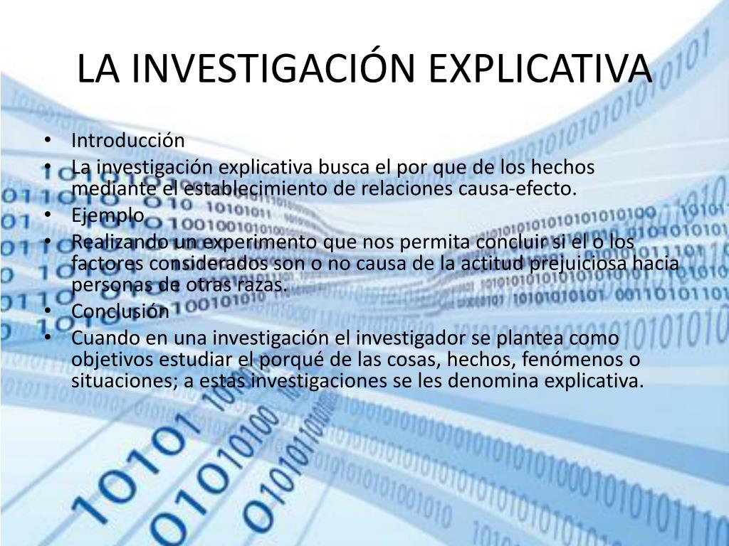 Ejemplos De Investigacion Explicativa