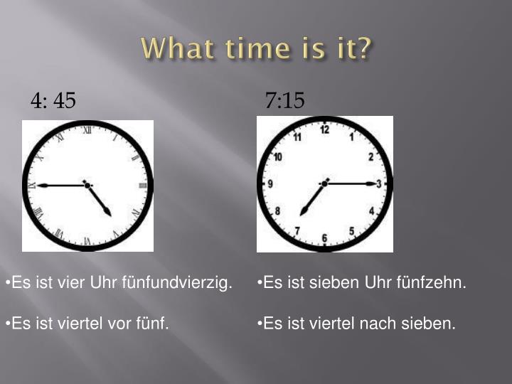 PPT - Telling Time in German PowerPoint Presentation - ID:4130214