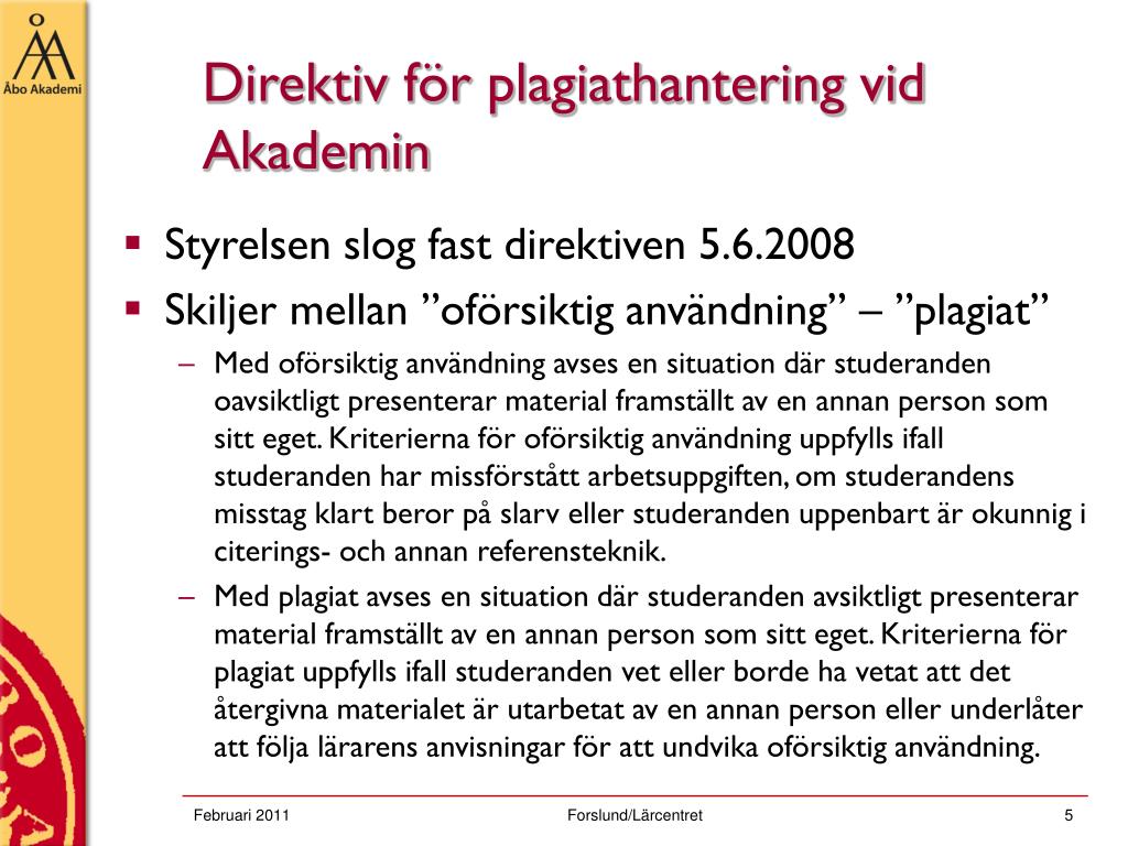 PPT - Plagiathantering vid ÅA PowerPoint Presentation, free download -  ID:4130958
