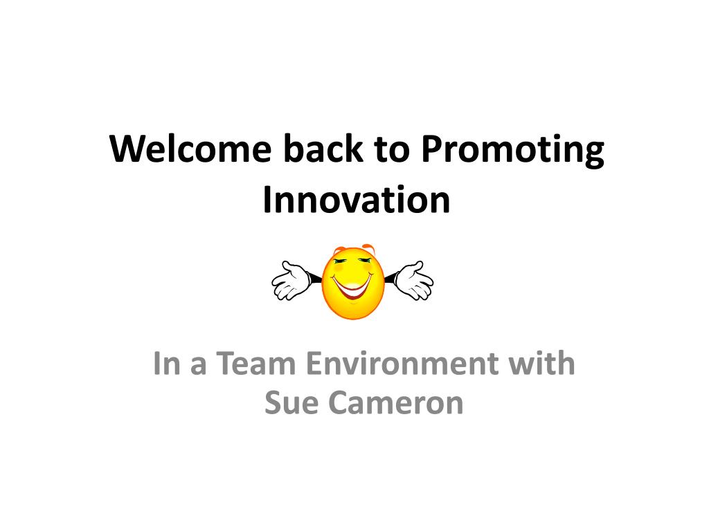 Welcome back, Sue