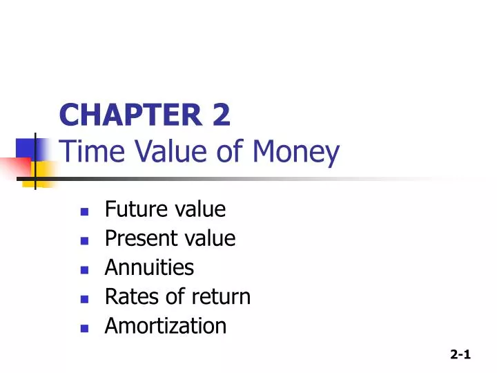chapter 2 time value of money n.