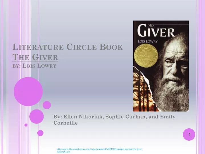 Ppt Literature Circle Book The Giver By Lois Lowry Powerpoint