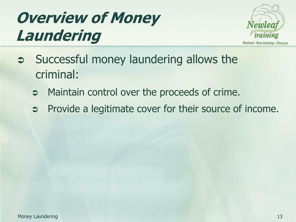 speech on money laundering
