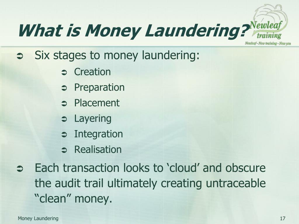 powerpoint presentation on money laundering