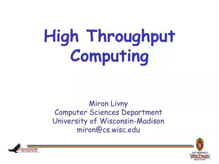 high throughput computing n.