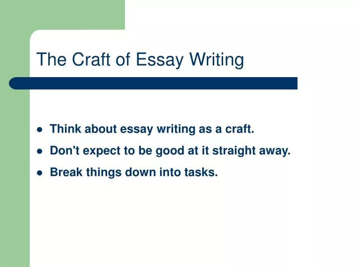 write a creative craft essay observe the different