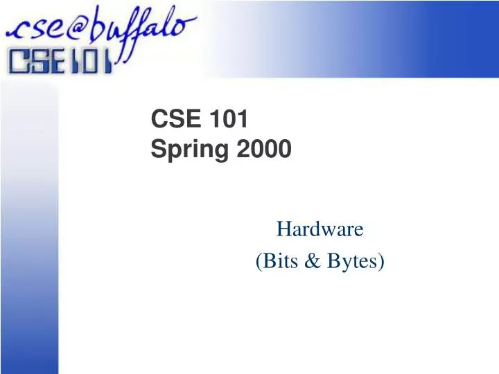 PPT CSE 101 Spring 2000 PowerPoint Presentation, free download ID