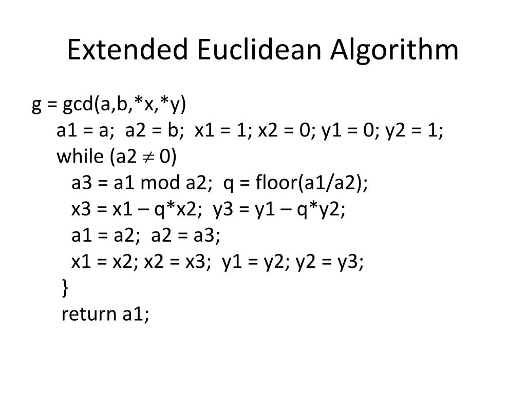 Ppt euclidean algorithm powerpoint presentation free download id