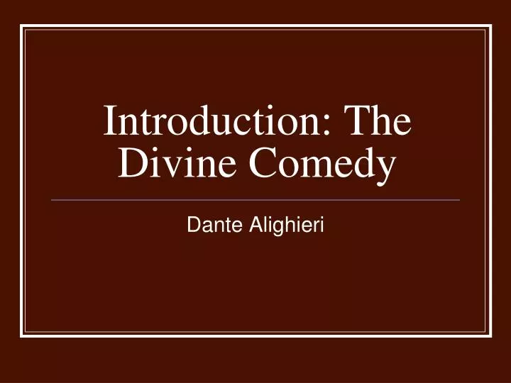 divine comedy thesis statement divine comedy thesis statement