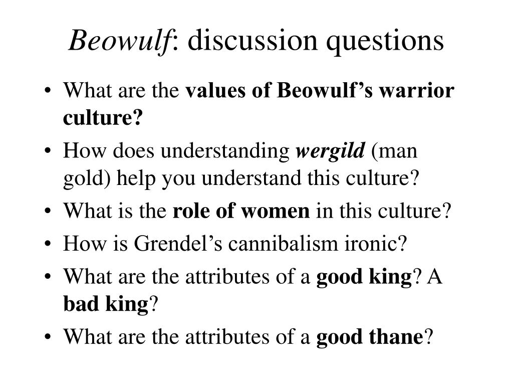 beowulf discussion questions