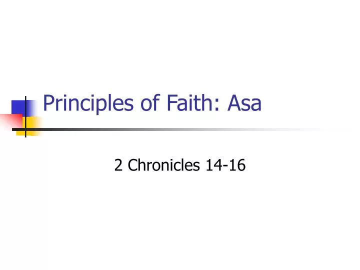 principles of faith asa n.