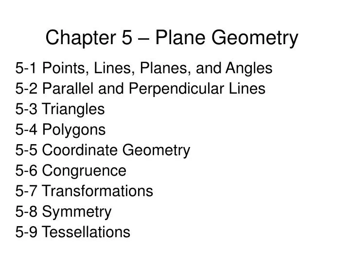 chapter 5 plane geometry n.