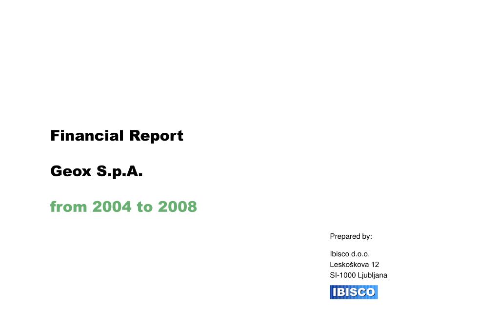 PPT - Financial Report Geox S.p.A. PowerPoint Presentation, free download -  ID:4142711