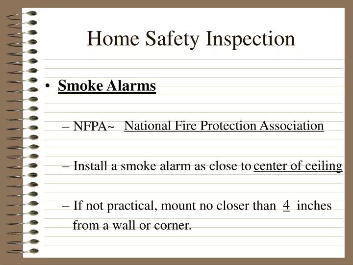 home safety inspection n.