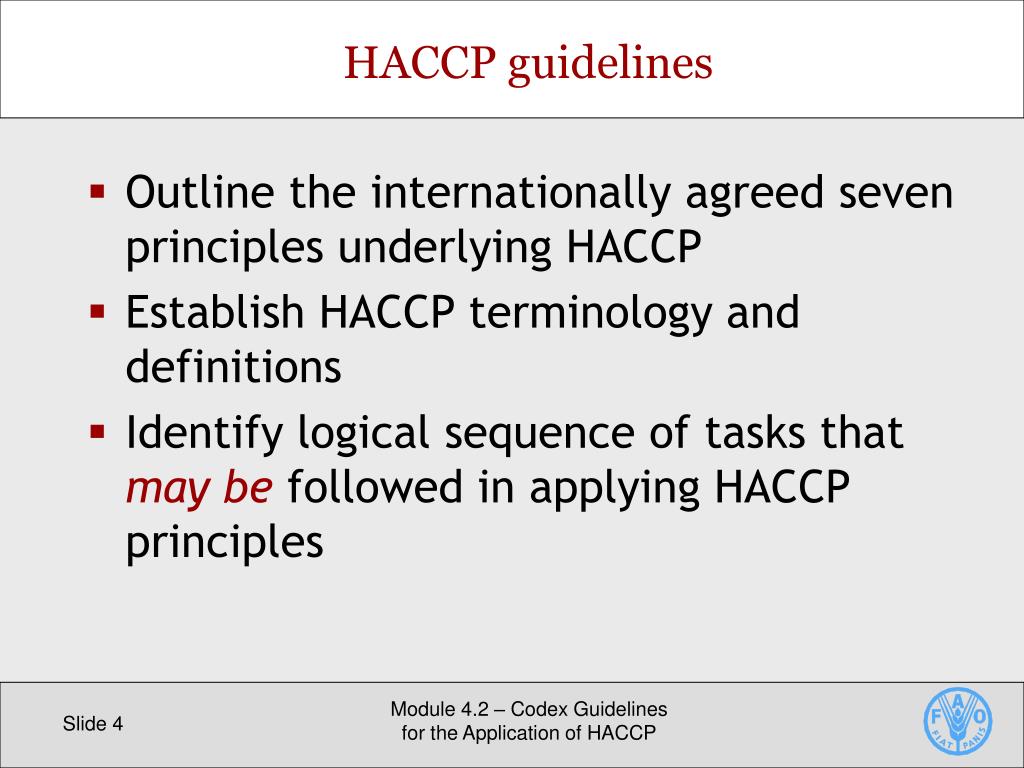Application HACCP
