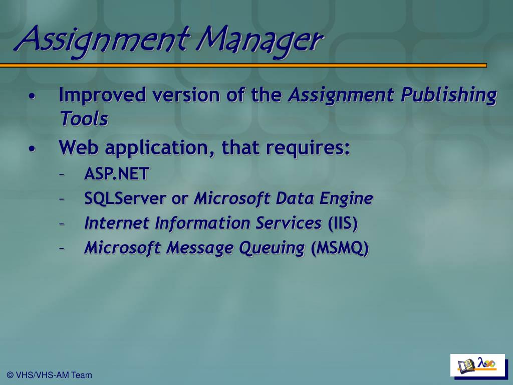 assignment manager definition