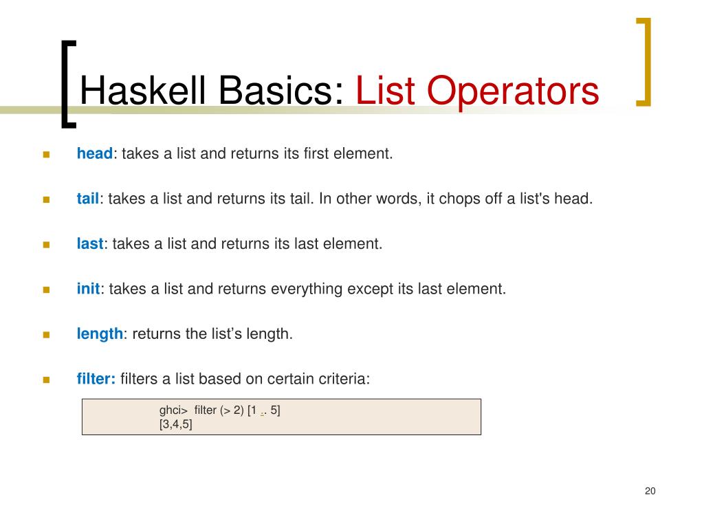 assignment operator haskell