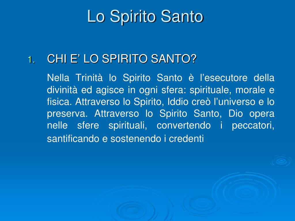 Come Si Manifesta Lo Spirito Santo PPT - Lo Spirito Santo PowerPoint Presentation, free download - ID:4147913