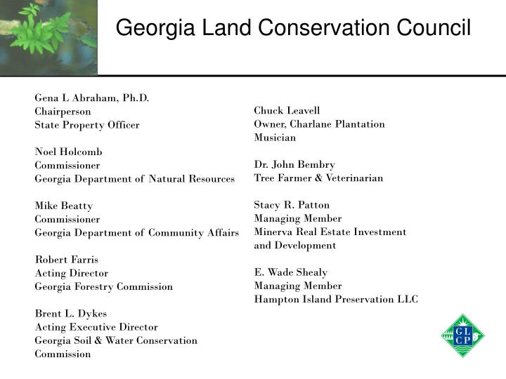 PPT The Land Conservation Program glcp PowerPoint