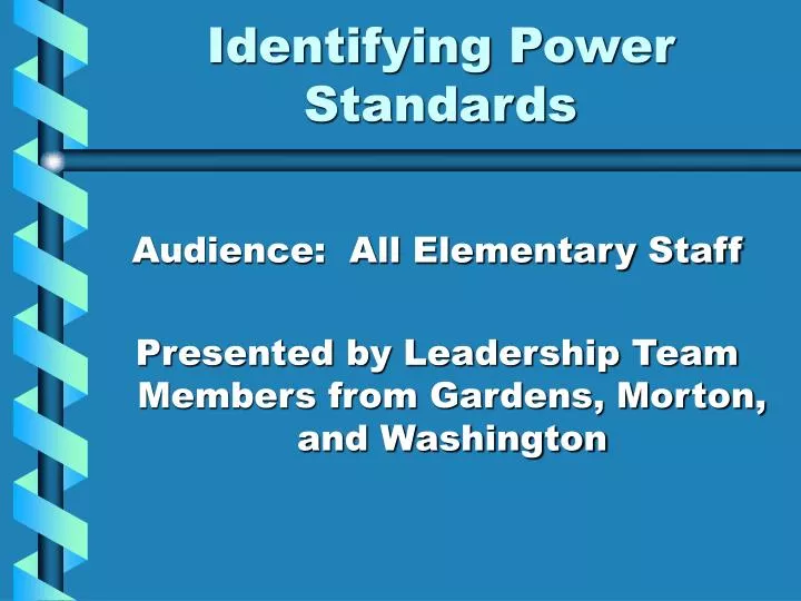 PPT Identifying Power Standards PowerPoint Presentation, free