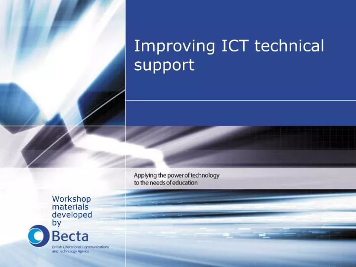 improving ict technical support n.