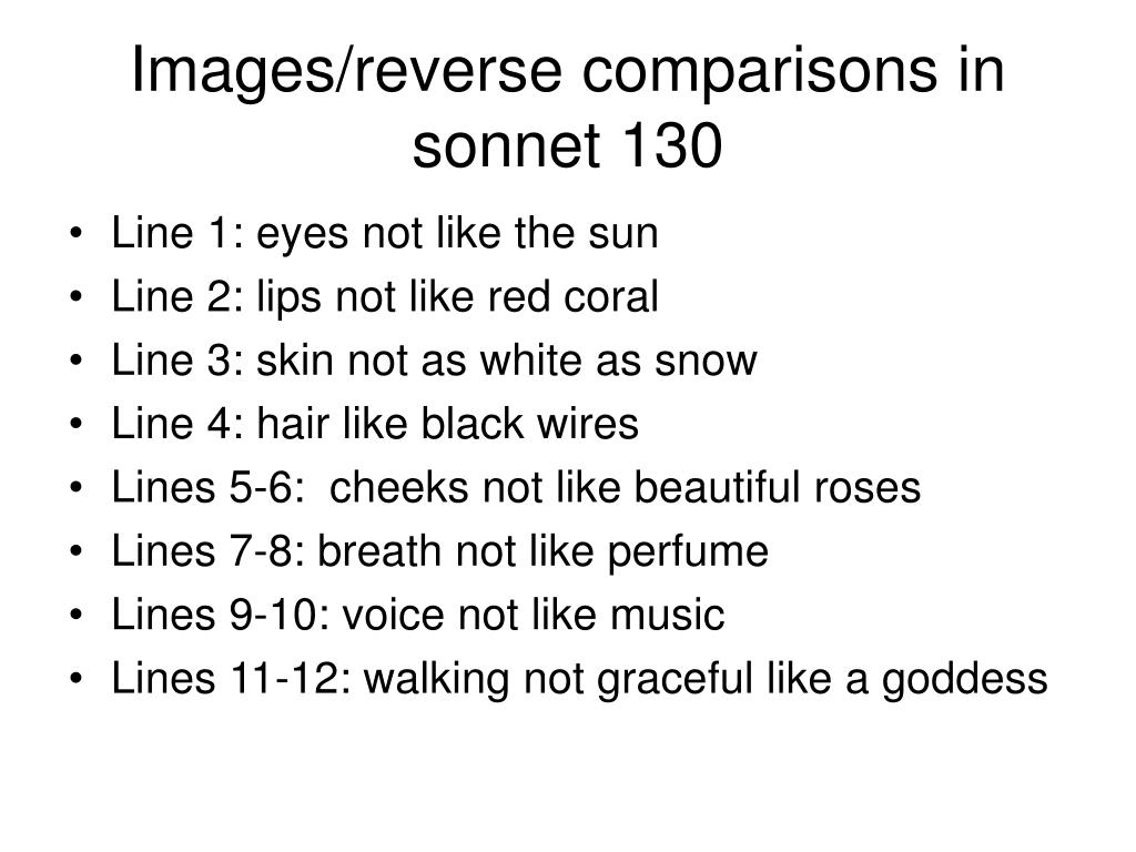 PPT - Sonnet 130 by William Shakespeare PowerPoint Presentation, free  download - ID:4152222