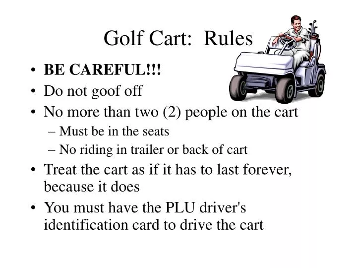 golf cart rules n.