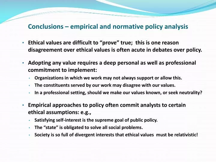 conclusion on values and ethics conclusion on values and ethics
