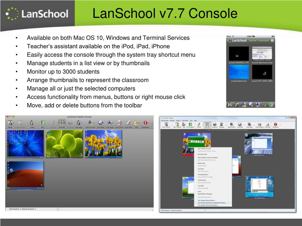 lanschool teacher console mac os