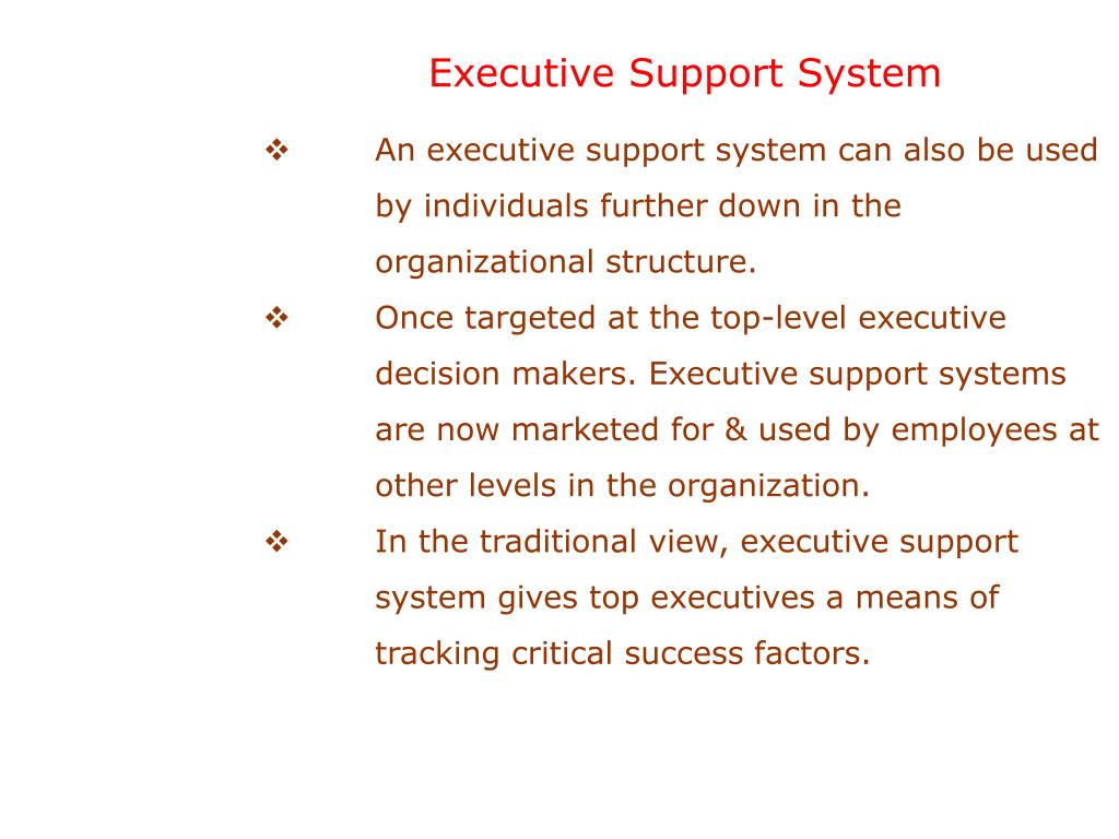 PPT - Executive Support System Notes PowerPoint Presentation, free download  - ID:4155007