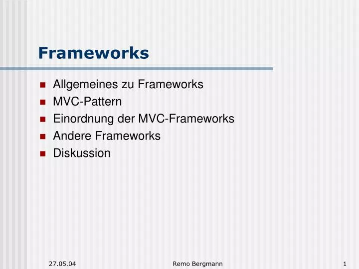 PPT - Frameworks PowerPoint Presentation, free download - ID:4155215